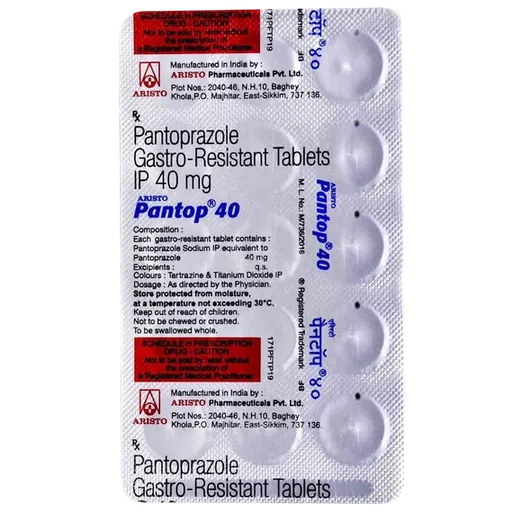 pantop 40mg tablet 15's